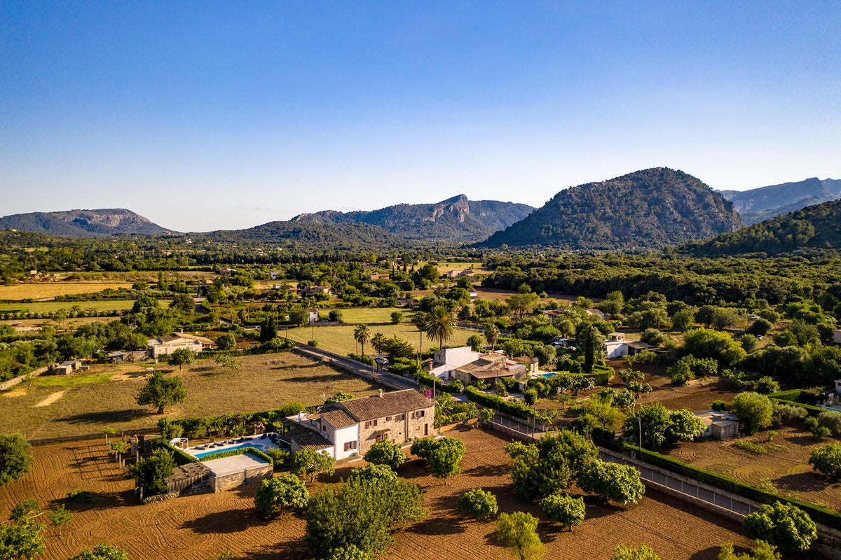Pool der Finca Monteluz bei Pollença, Mallorca