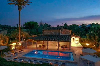 Poolbereich der Finca Palma Papa bei Cala Sant Vicenç, Mallorca