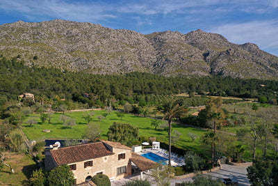 Poolbereich der Finca Palma Papa bei Cala Sant Vicenç, Mallorca