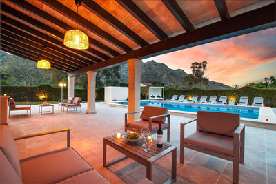 Außensitzplatz der Finca Palma Papa bei Cala Sant Vicenç, Mallorca