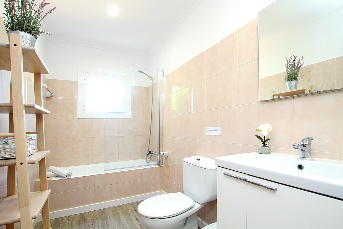 Badezimmer der Finca Plan Verde bei Pollença, Mallorca