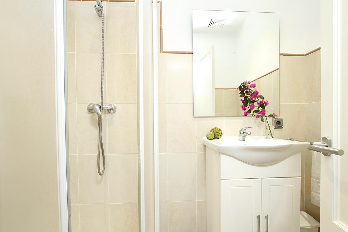 Badezimmer der Finca Plan Verde bei Pollença, Mallorca