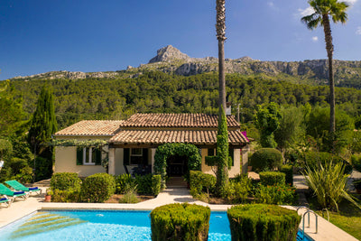 Pool der Finca Plan Verde bei Pollença, Mallorca