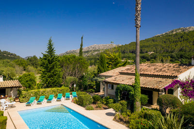 Pool der Finca Plan Verde bei Pollença, Mallorca