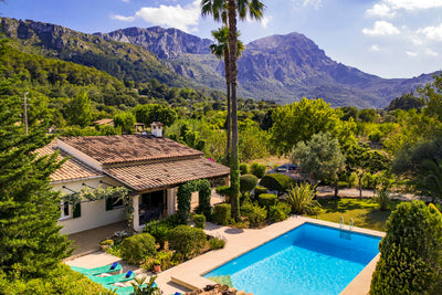 Pool der Finca Plan Verde bei Pollença, Mallorca