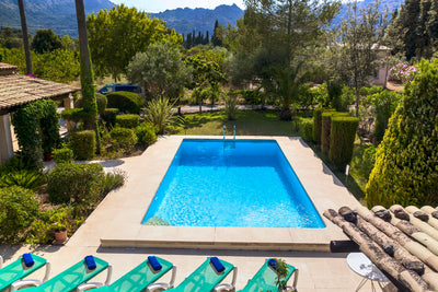 Pool der Finca Plan Verde bei Pollença, Mallorca