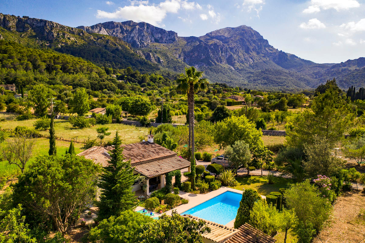 Pool der Finca Plan Verde bei Pollença, Mallorca