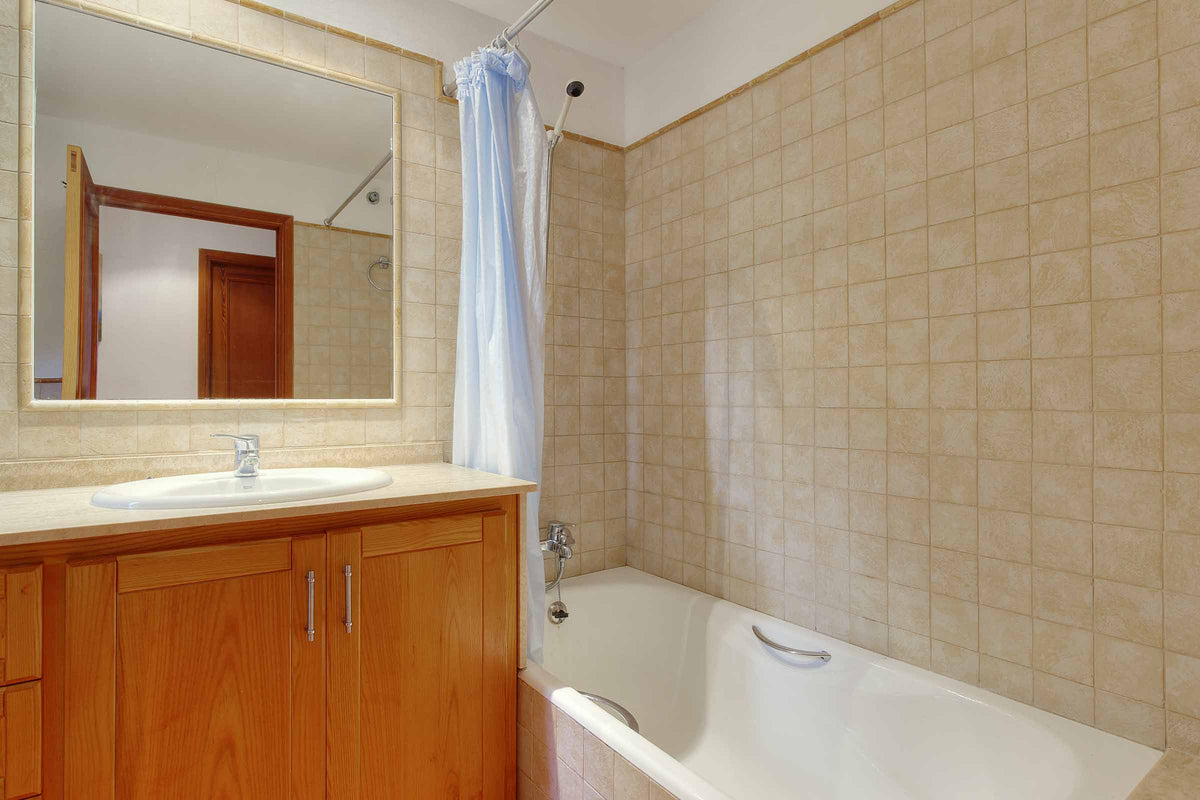 Badezimmer der Finca Sa Calma bei Pollença, Mallorca