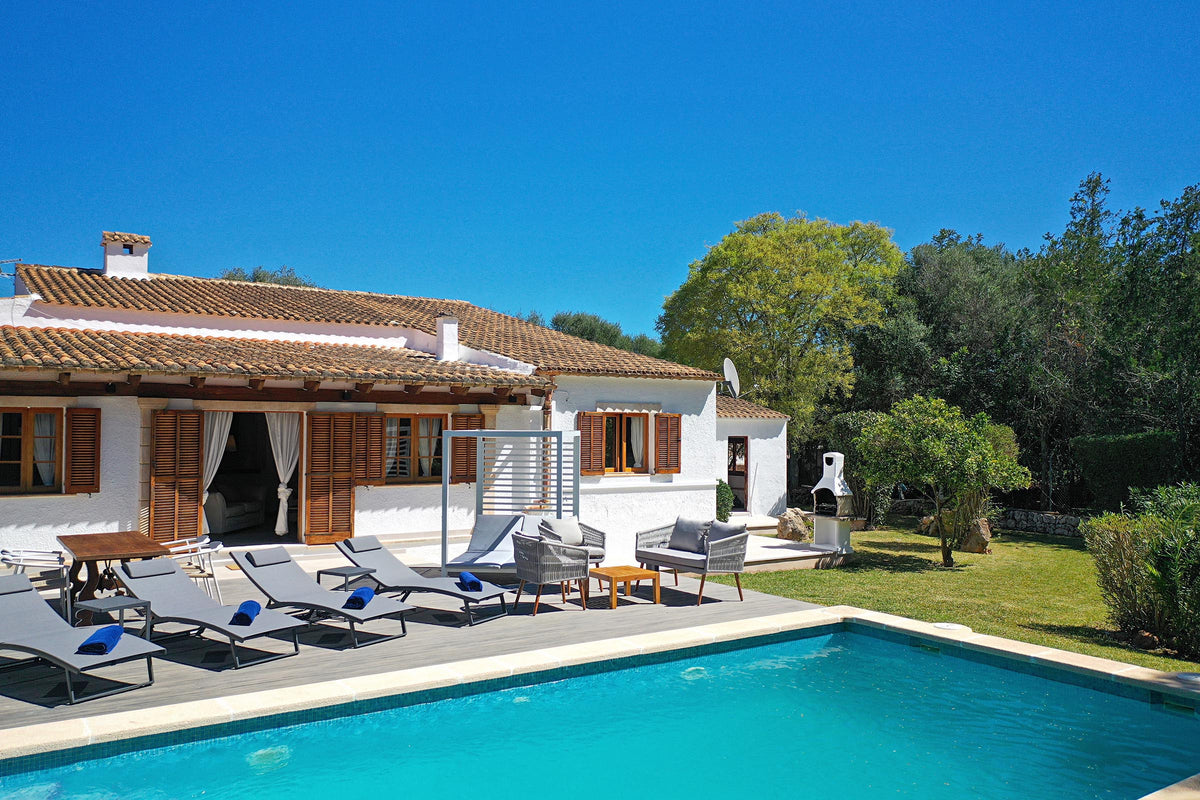 Pool der Finca Sa Felicitat bei Pollença, Mallorca