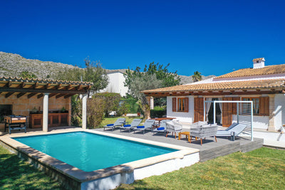 Pool der Finca Sa Felicitat bei Pollença, Mallorca