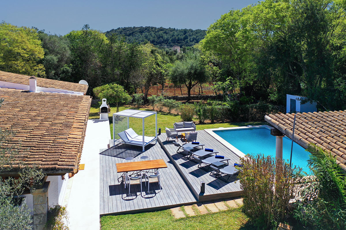 Pool der Finca Sa Felicitat bei Pollença, Mallorca