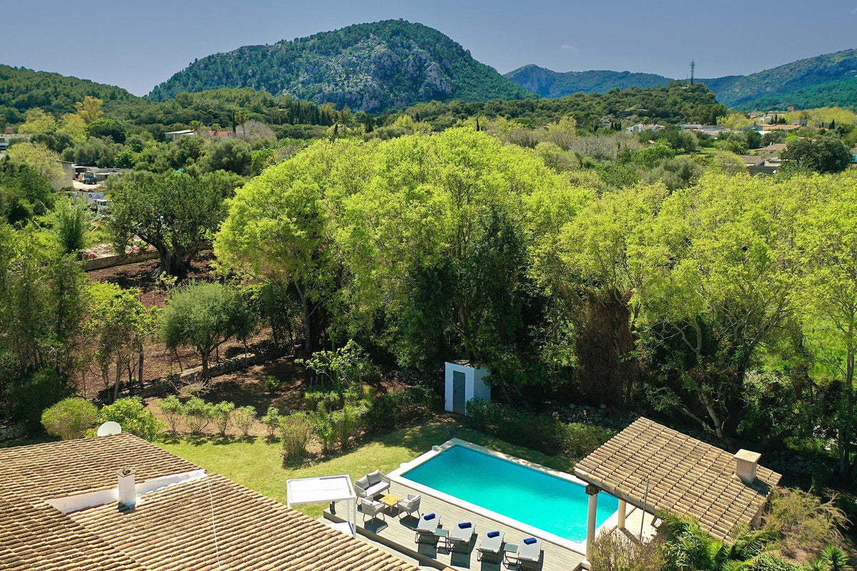 Pool der Finca Sa Felicitat bei Pollença, Mallorca