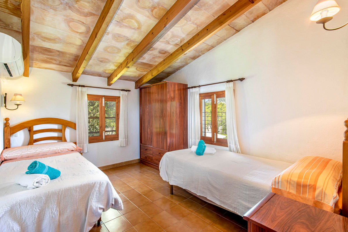 Schlafzimmer der Finca Sa Pedra bei Pollença, Mallorca