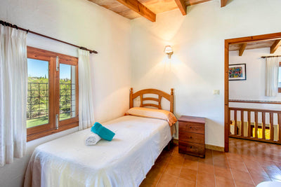 Schlafzimmer der Finca Sa Pedra bei Pollença, Mallorca