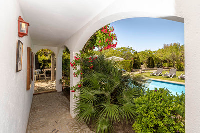 Terrasse der Finca Sa Pedra bei Pollença, Mallorca