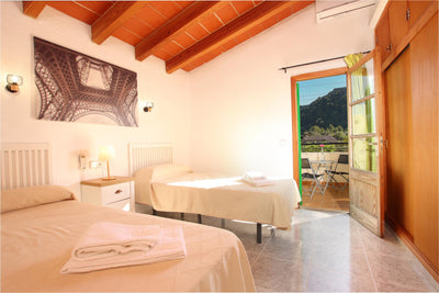 Schlafzimmer der Finca Sa Vinya bei Pollença, Mallorca
