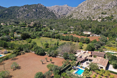 Pool der Finca Son Celesti bei Pollença, Mallorca