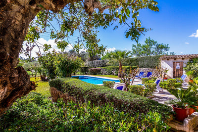 Pool der Finca Son Celesti bei Pollença, Mallorca