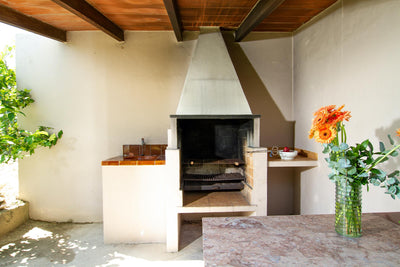 Grillbereich der Finca Son Florina bei Port de Pollença, Mallorca
