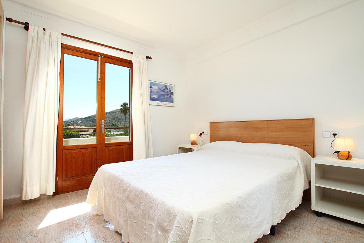 Schlafzimmer der Finca Son Florina bei Port de Pollença, Mallorca