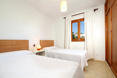 Schlafzimmer der Finca Son Florina bei Port de Pollença, Mallorca