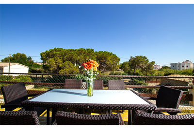Terrasse der Finca Son Florina bei Port de Pollença, Mallorca