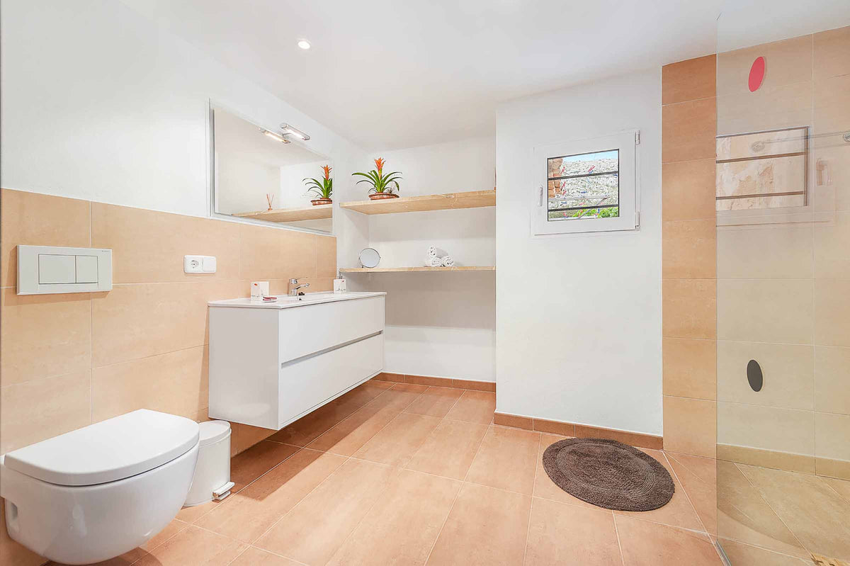 Badezimmer der Finca Son Florit bei Cala Sant Vicenç, Mallorca