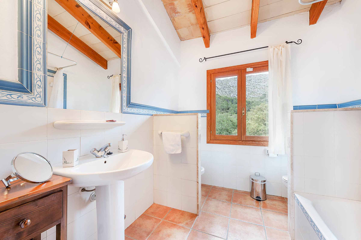 Badezimmer der Finca Son Florit bei Cala Sant Vicenç, Mallorca