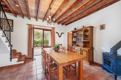 Essbereich der Finca Son Florit bei Cala Sant Vicenç, Mallorca