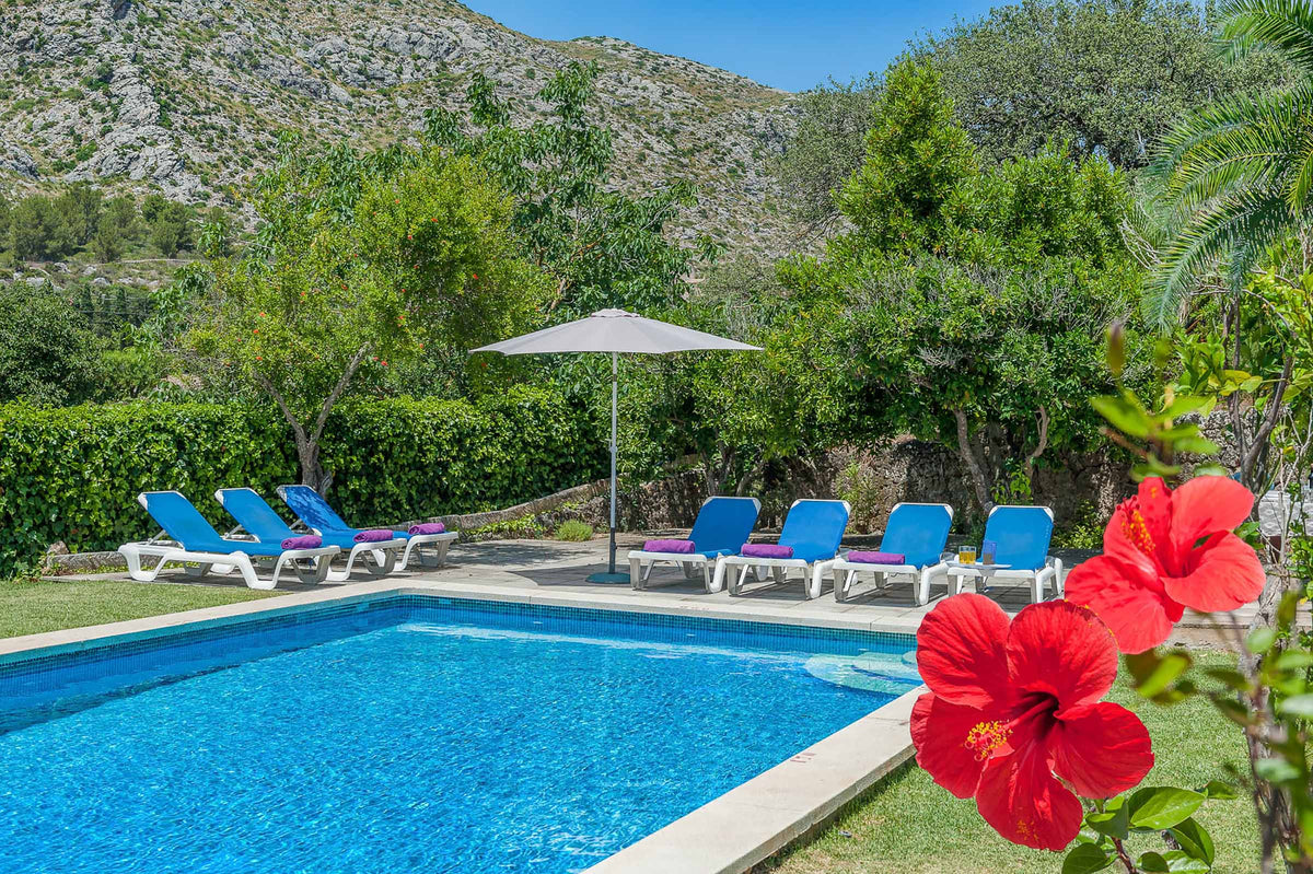 Pool der Finca Son Florit bei Cala Sant Vicenç, Mallorca