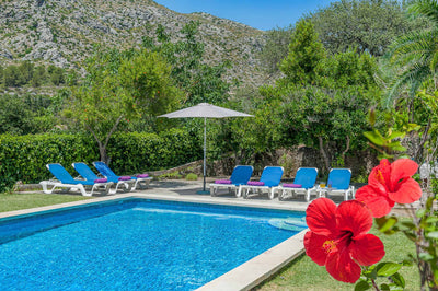 Pool der Finca Son Florit bei Cala Sant Vicenç, Mallorca