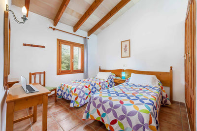 Schlafzimmer der Finca Son Florit bei Cala Sant Vicenç, Mallorca