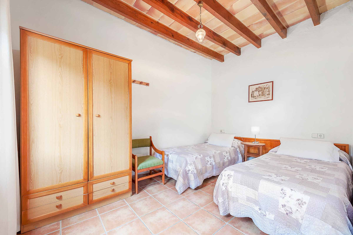 Schlafzimmer der Finca Son Florit bei Cala Sant Vicenç, Mallorca