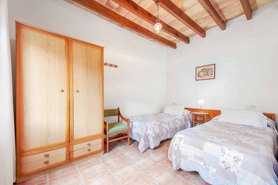 Schlafzimmer der Finca Son Florit bei Cala Sant Vicenç, Mallorca