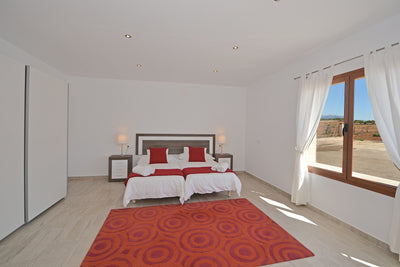 Schlafbereich der Finca Son Lluny bei Sencelles, Mallorca