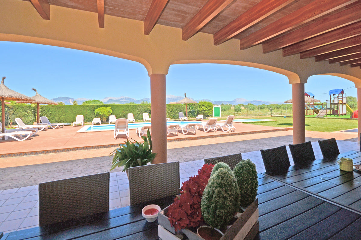 Sitzbereich auf der Terrasse – Finca Son Lluny bei Sencelles, Mallorca