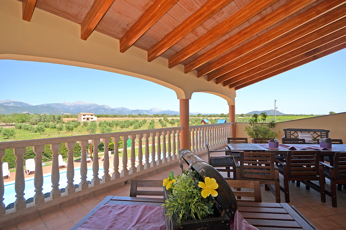 Sitzbereich auf der Terrasse – Finca Son Lluny bei Sencelles, Mallorca