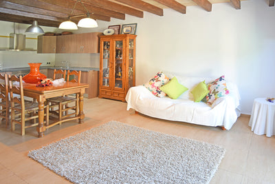 Wohnküche der Finca Son Lluny bei Sencelles, Mallorca