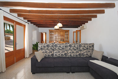 Wohnzimmer der Finca Son Lluny bei Sencelles, Mallorca