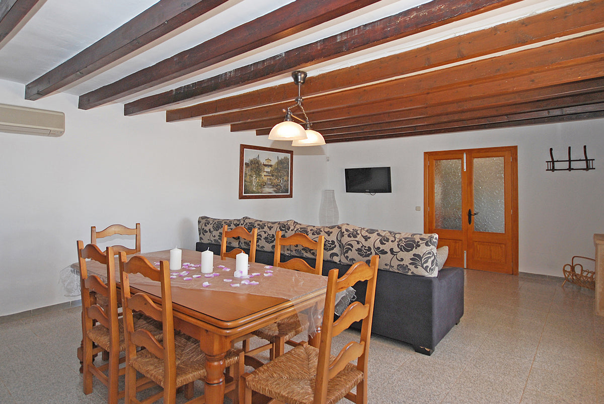 Wohnbereich der Finca Son Lluny bei Sencelles, Mallorca