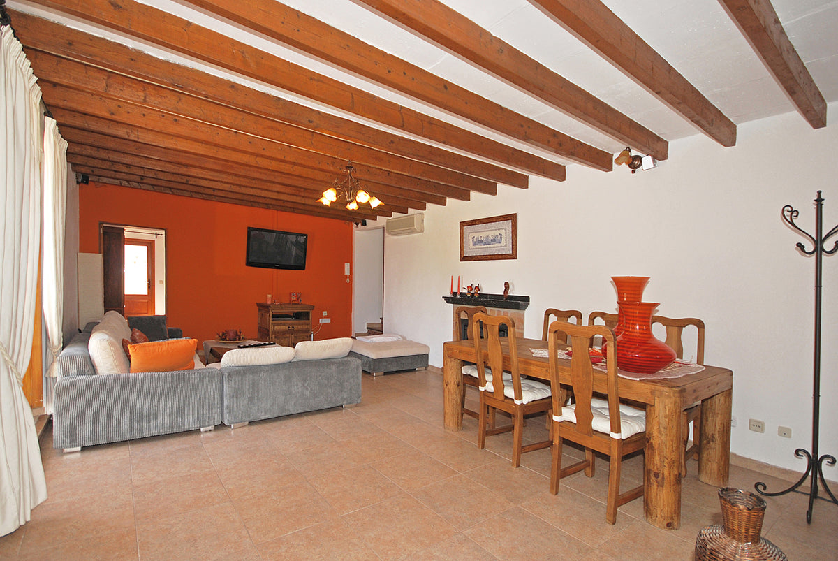 Wohnbereich der Finca Son Lluny bei Sencelles, Mallorca