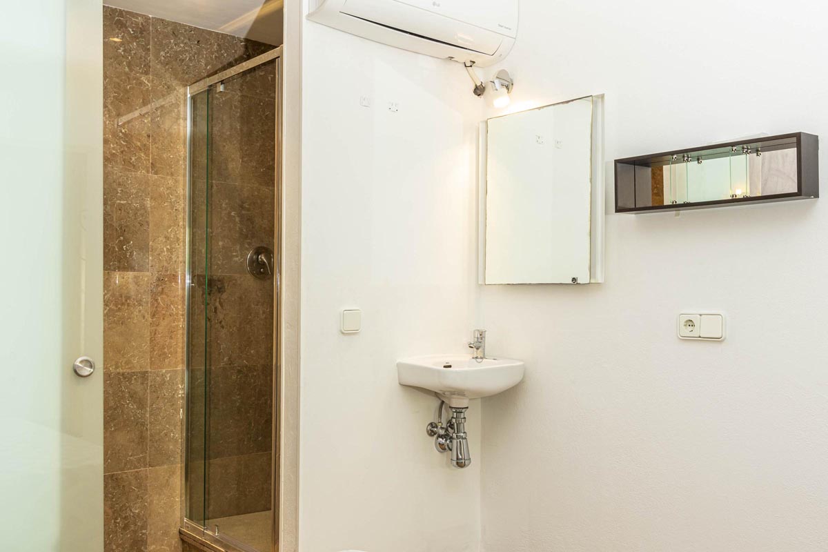Badezimmer der Finca Son Puig bei Pollença, Mallorca