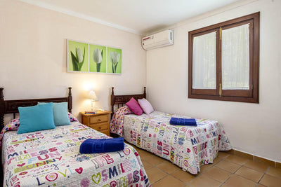 Schlafzimmer der Finca Son Puig bei Pollença, Mallorca