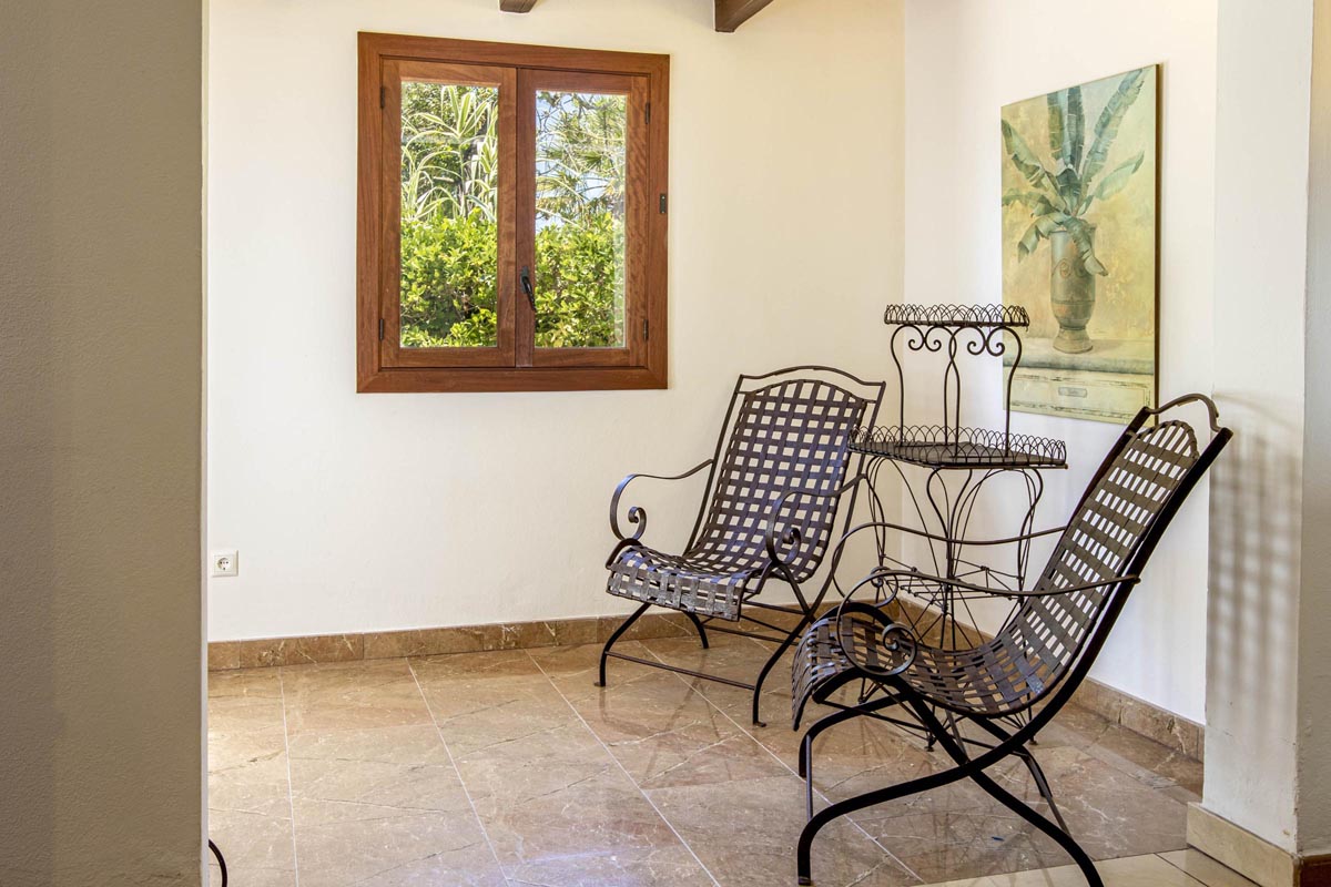 Schlafzimmer der Finca Son Puig bei Pollença, Mallorca