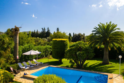 Pool der Finca Son Verd bei Pollença, Mallorca