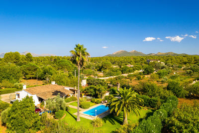 Pool der Finca Son Verd bei Pollença, Mallorca