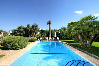 Pool der Finca Son Verd bei Pollença, Mallorca