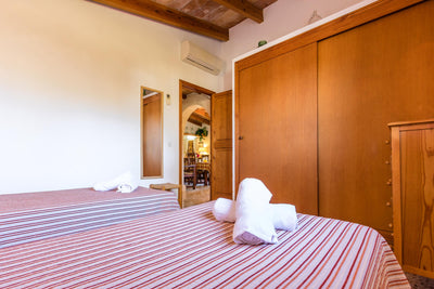Schlafzimmer der Finca Son Verd bei Pollença, Mallorca