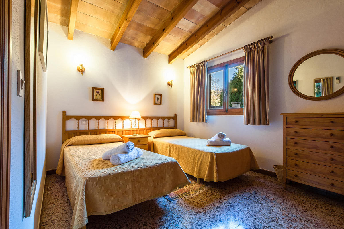Schlafzimmer der Finca Son Verd bei Pollença, Mallorca