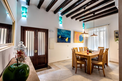Essbereich der Finca La Perla d’Horta bei Pollença, Mallorca